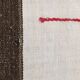 Short White Brown Turkish Kilim Runner Rug, 75x174Cm