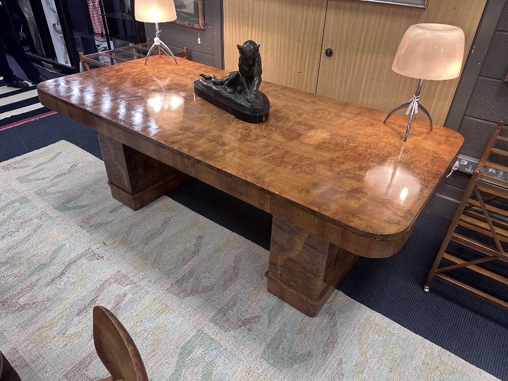 Art Deco dining / conference table / desk, Harry & Lou Epstein attributed