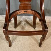 Set of 4 Gondola Chairs in Mahogany, Restoration period – Part 1, 19th century