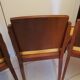 4 vintage 40s solid wood chairs and leather seating