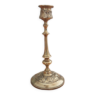 Yellow copper candle holder