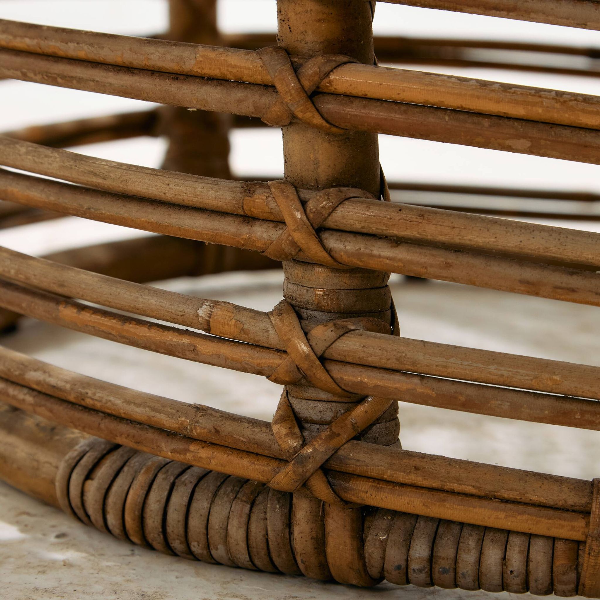Rattan and bamboo set, Set of 2
