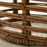 Rattan and bamboo set, set of 2
