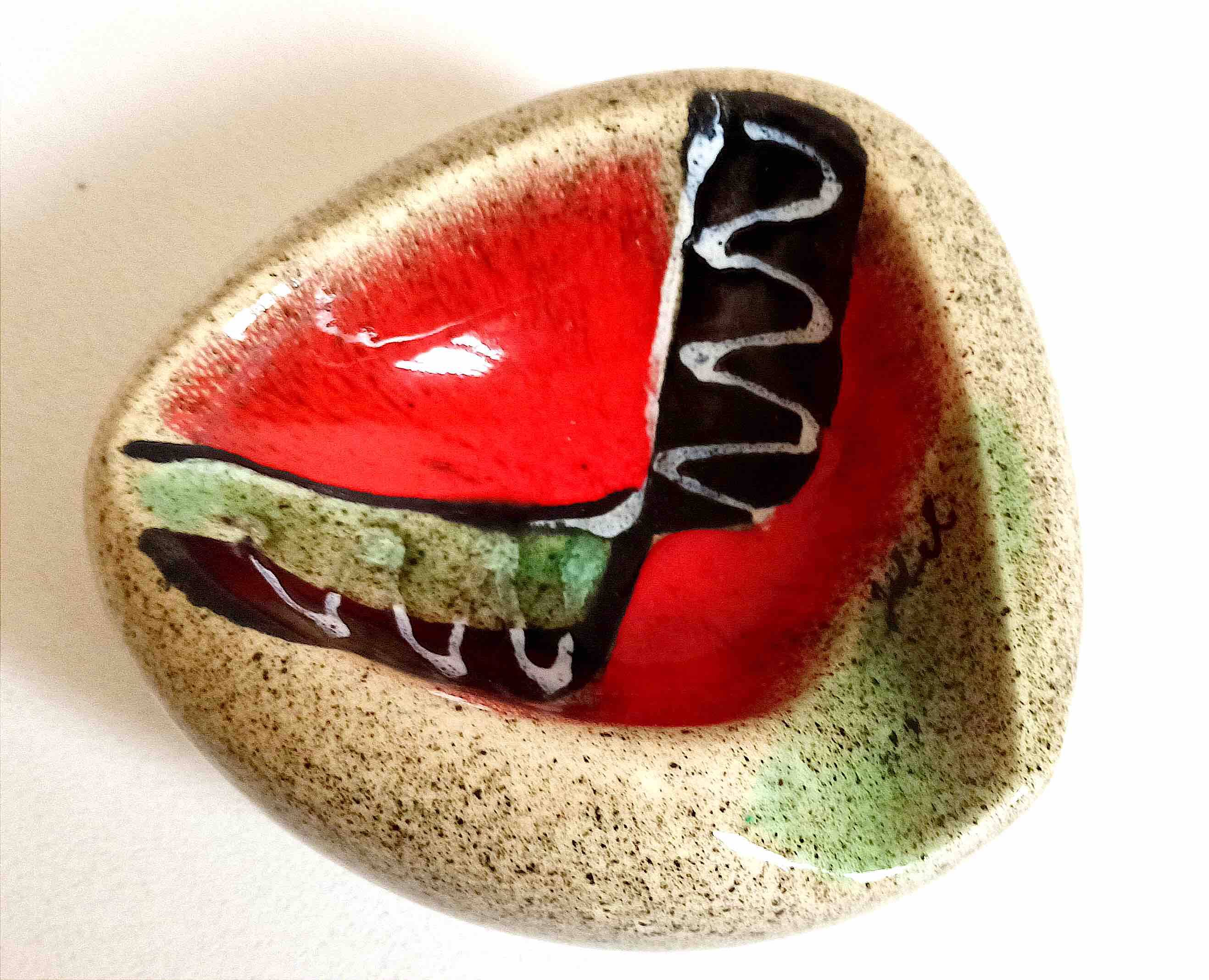 Ashtray or pocket emptier signed 60s Width 15.5 cm