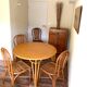 Ensemble table et 4 chaises rotin