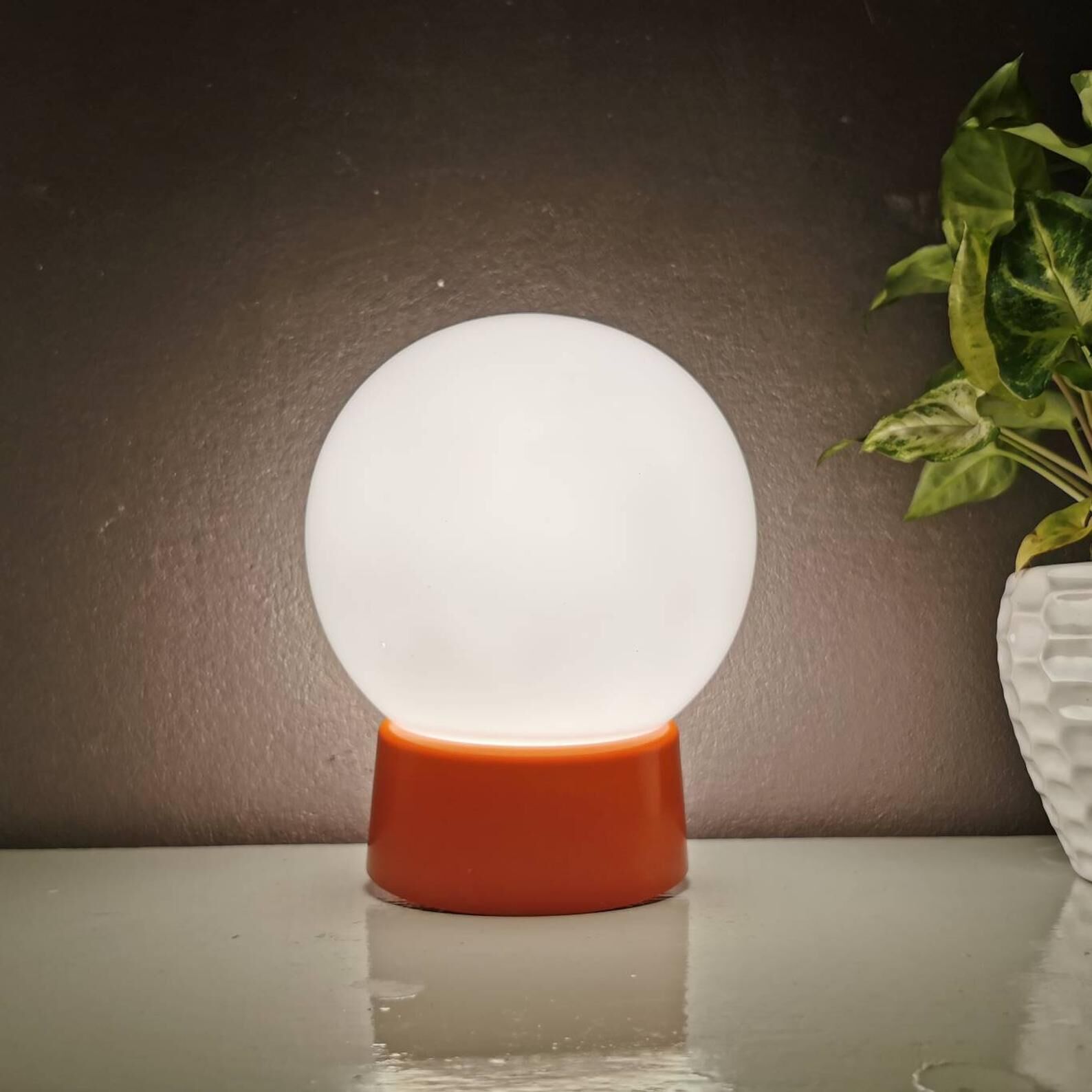 Vintage orange ceiling light 1970