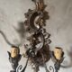 Paire d'appliques en bois sculpté