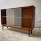 Mid Century Teak Cabinet with Glass Doors