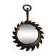 Brutalist wrought iron sunburst mirror, 1970