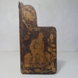 carved wooden shelf