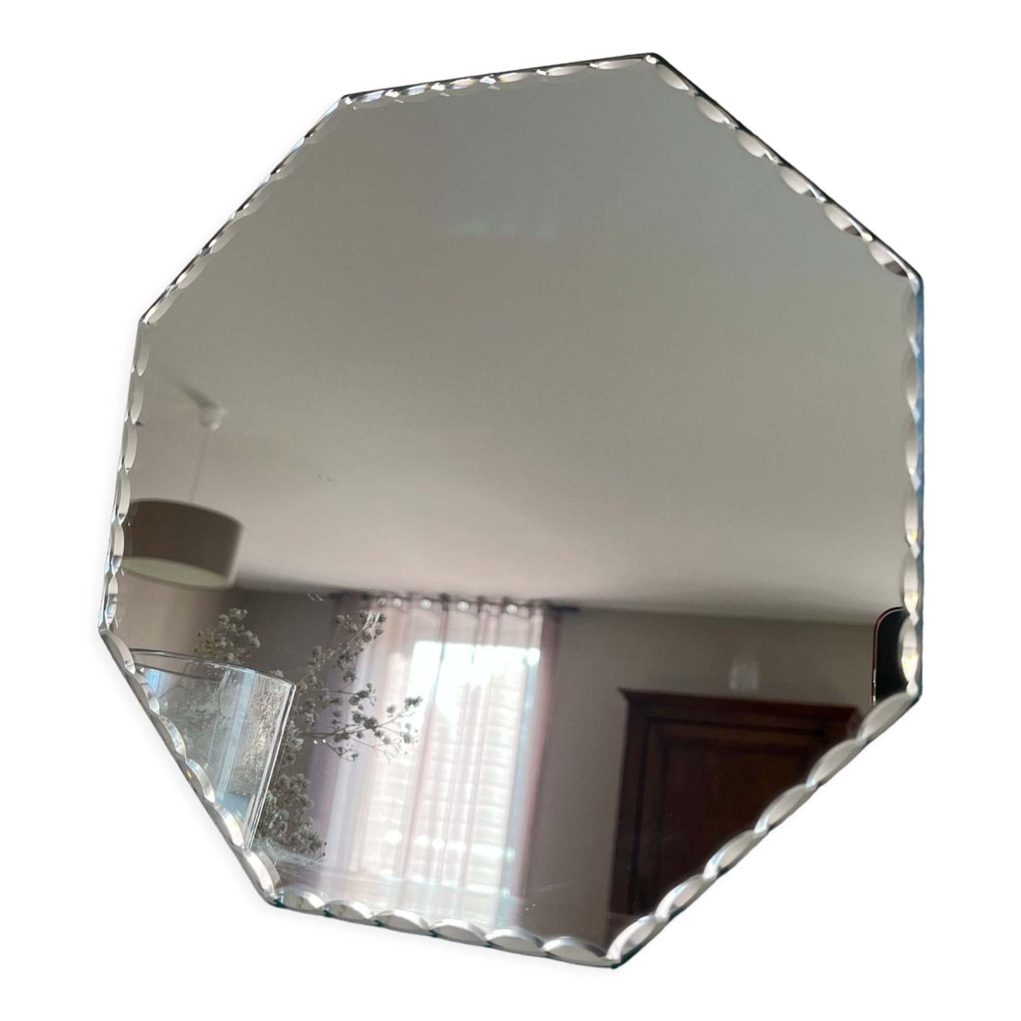 Miroir biseauté octogonal 24 x 24 cm