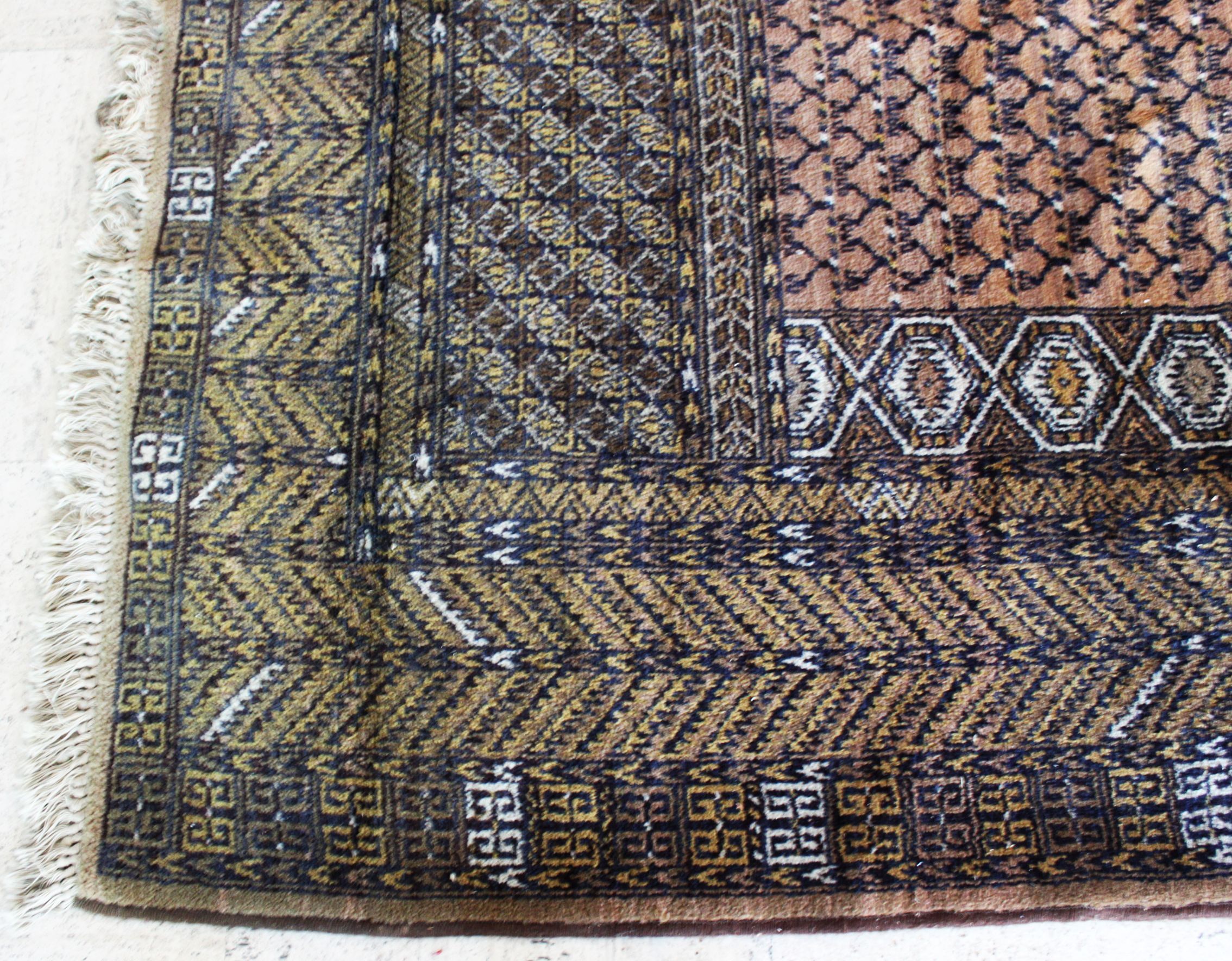 Turkmen carpet, virgin wool, 203x303.