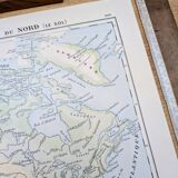 North America. Geographical map printed in 1900.