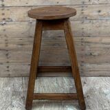 Solid teak workshop stool