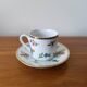 Cup and saucer in porcelain Henriette Bee pattern