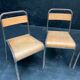 Suite de 4 chaises d’école Stella