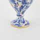 Large blue and gold vase in earthenware H.Bequet bohemian style