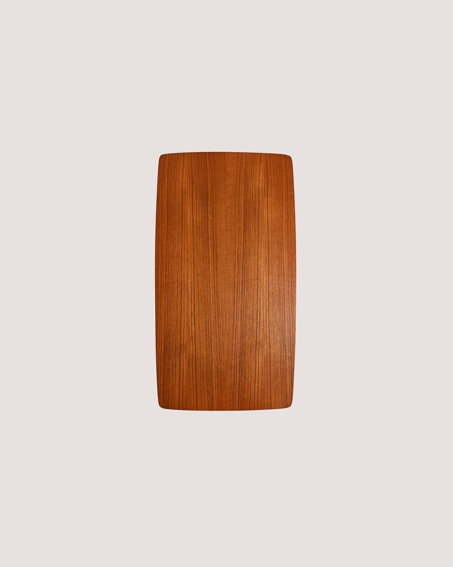 Scandinavian teak side table with magazine rack shelf, 1960s