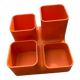 Porte crayon vintage orange