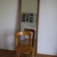 Miroir bois brut biseauté