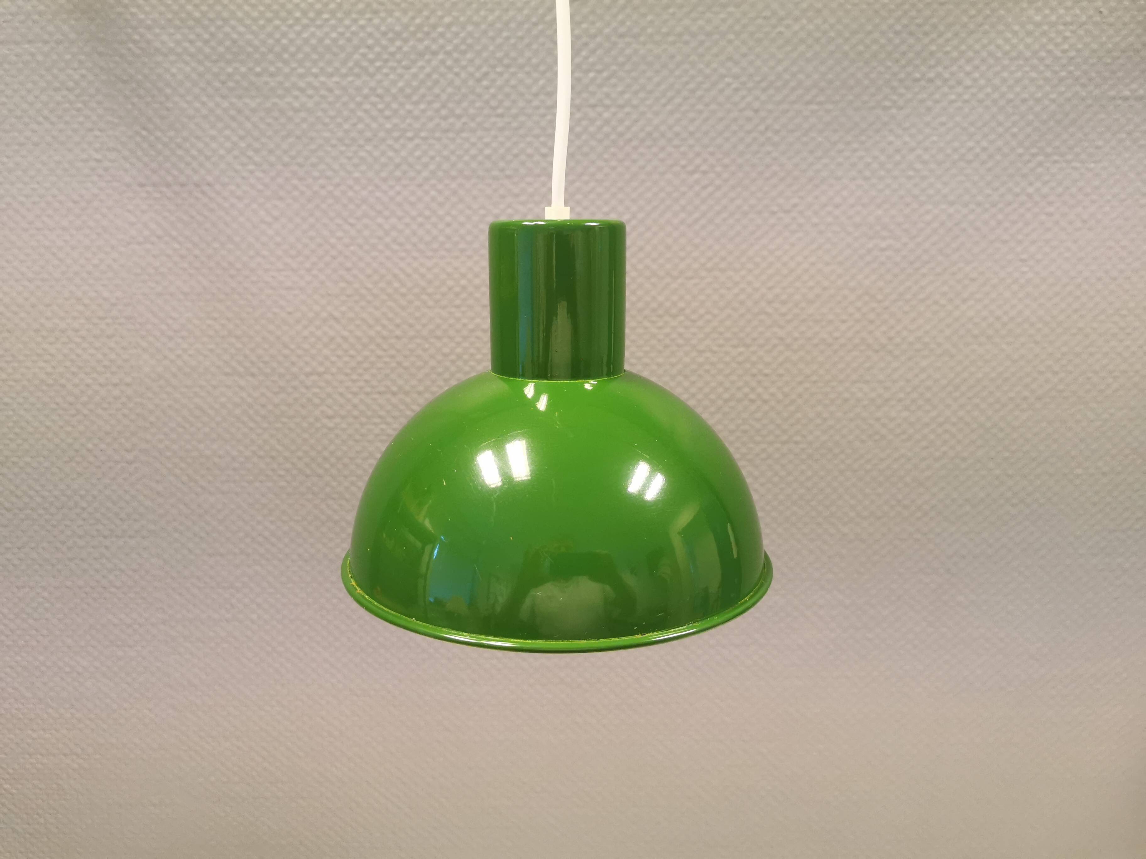 Mini bunker hanging lamp designed by Jo Hammerborg for Fog & Mørup 1974.