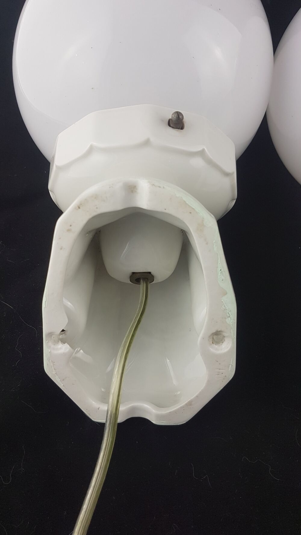 Pair of porcelain art deco wall light