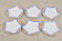 Lot de 6 assiettes à dessert terre de fer