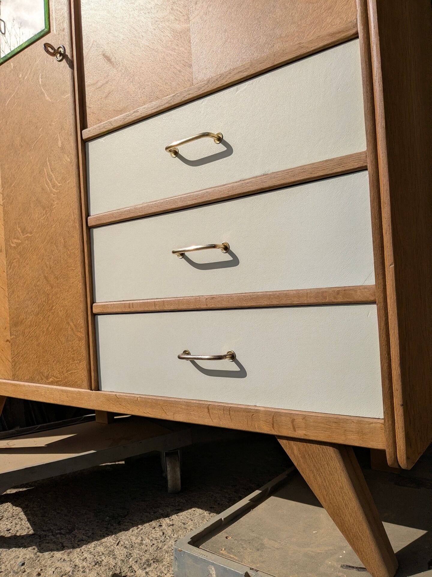 Secrétaire scriban armoire penderie vintage
