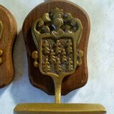 duo de patères  en laiton, vintage