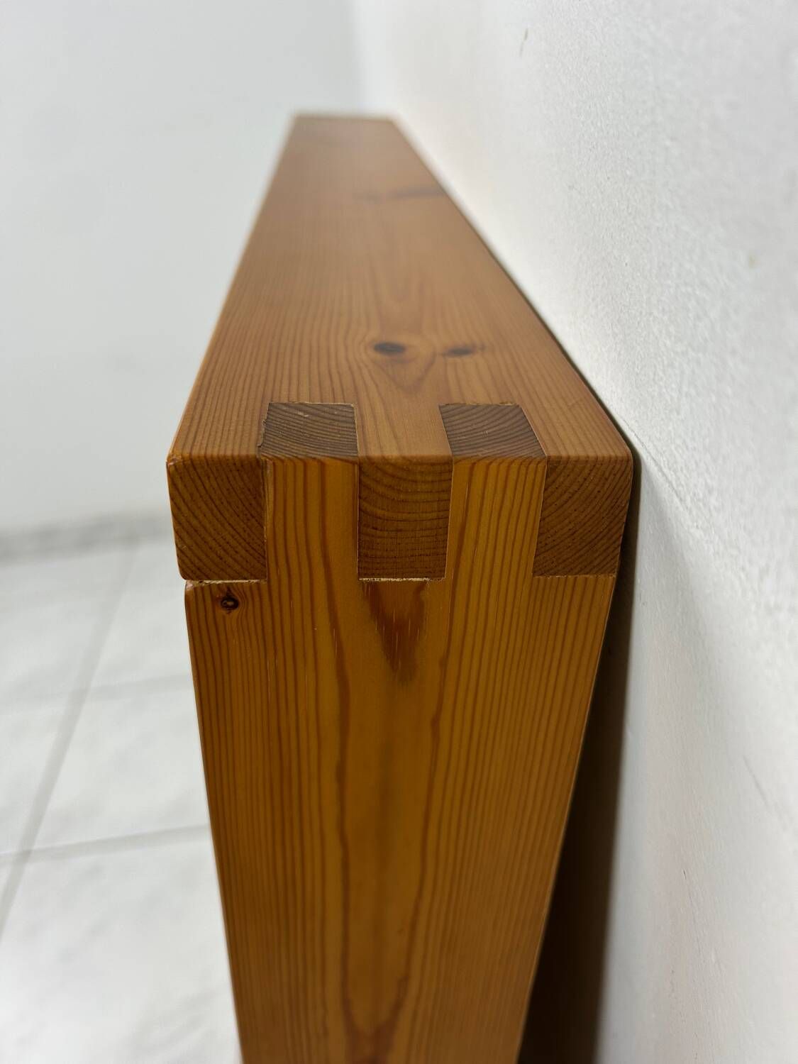 Miroir scandinave vintage en bois de pin