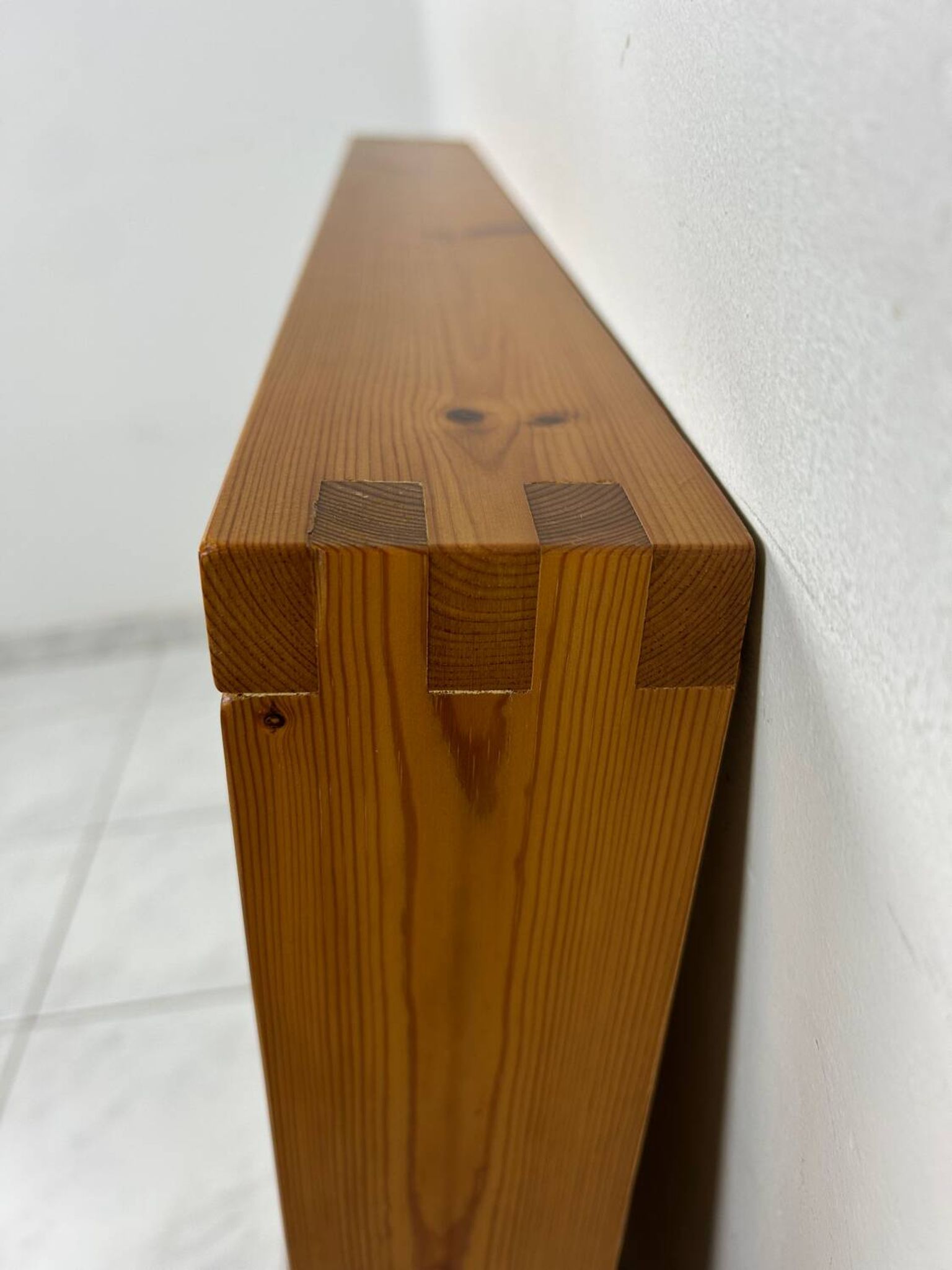 Miroir scandinave vintage en bois de pin