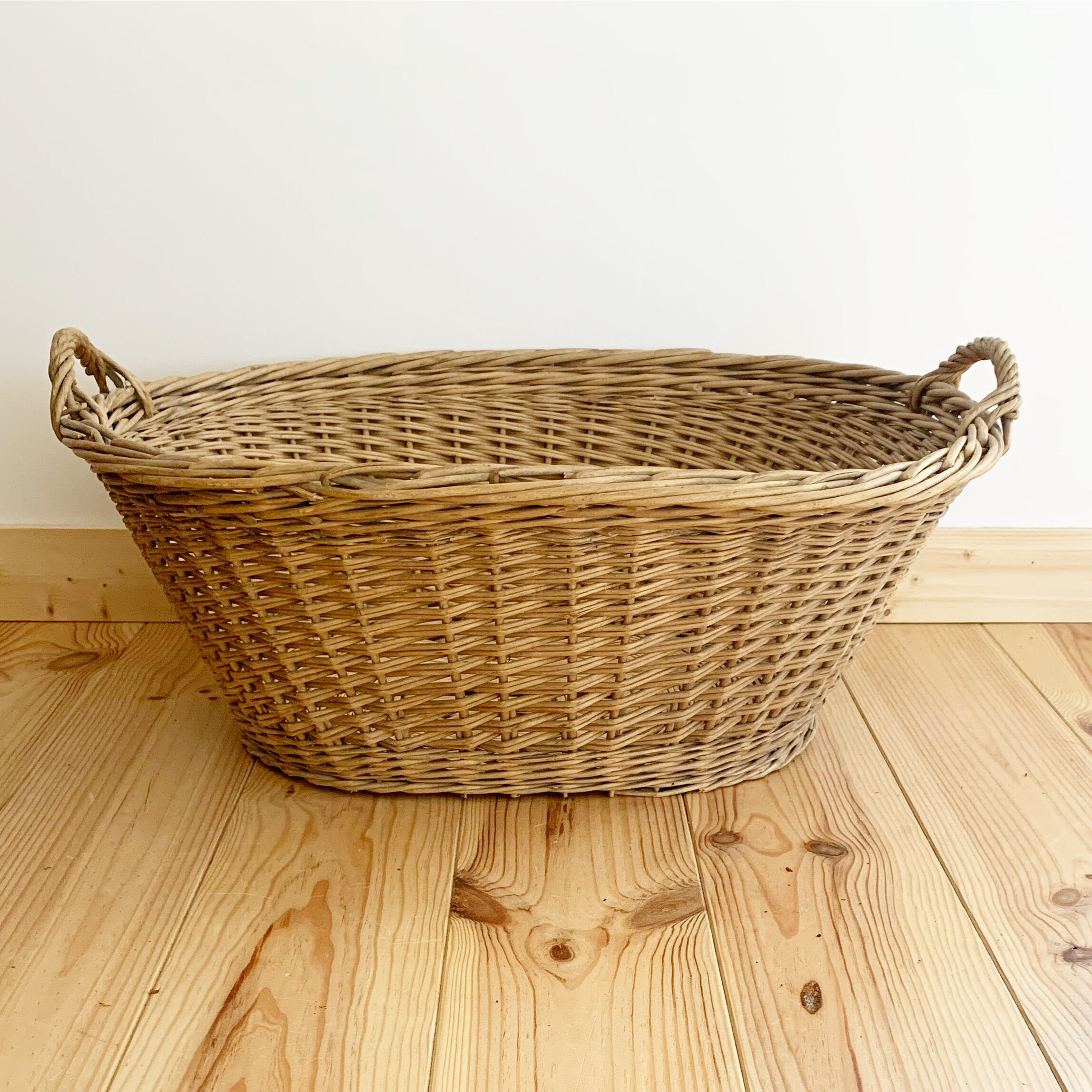 Old wicker laundry rack