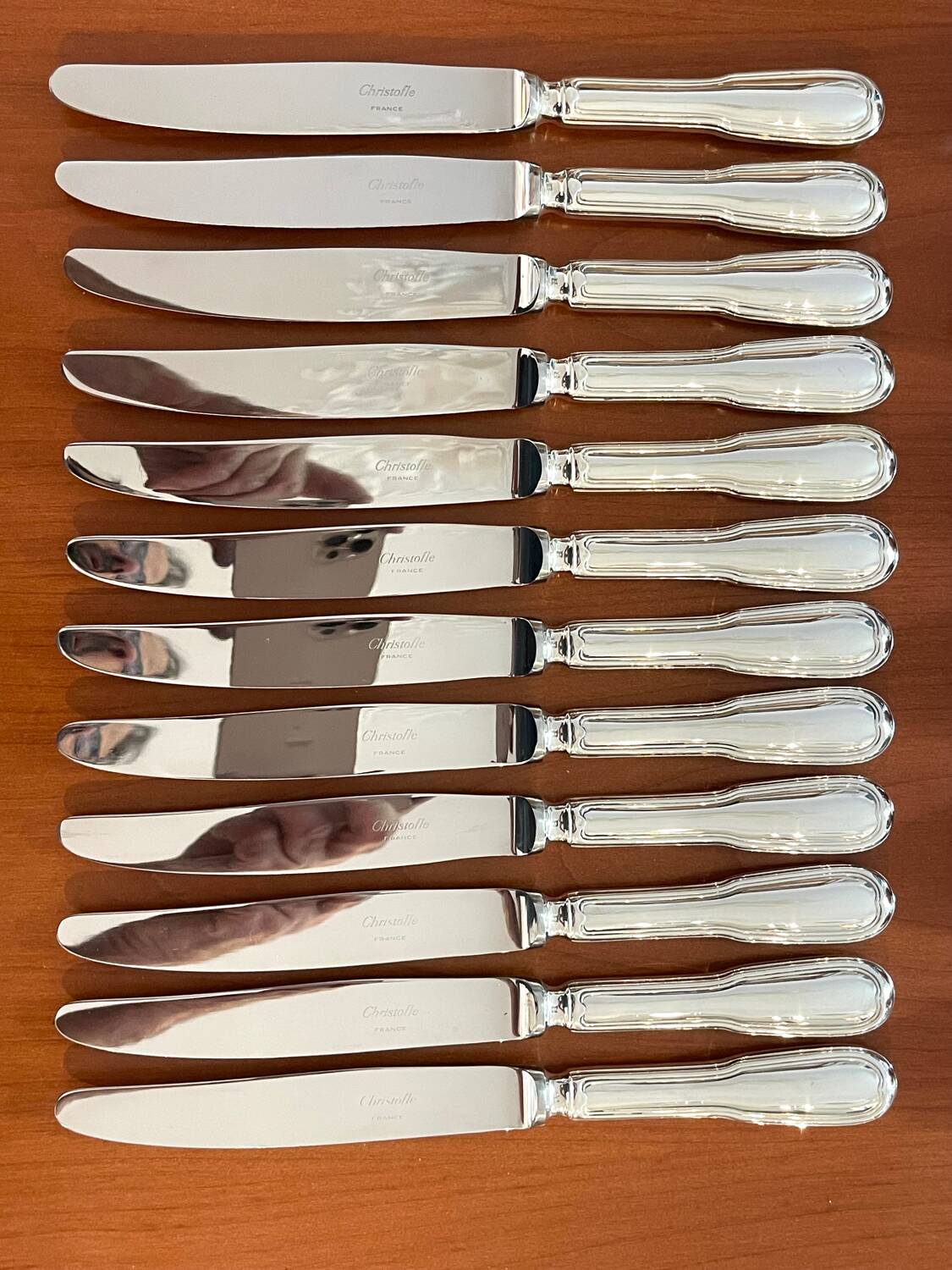 Christofle Chinon 12 table knives 24.5 cm