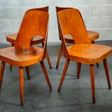 Suite of 4 chairs 515 by Oswald Haerdtl for TON
