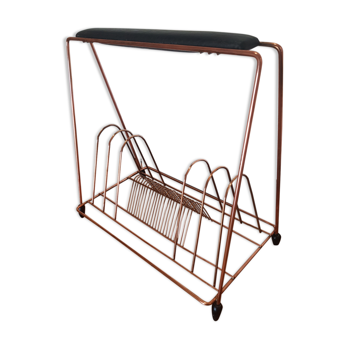 Brass and skai vinyl holder