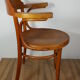 Old curved wooden armchair, 1930/1950. 78x58x48 cm.