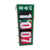 Industrial vintage gas station price panel