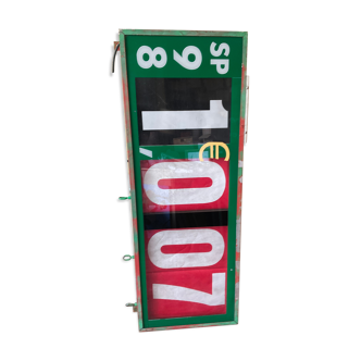 Industrial vintage gas station price panel