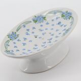 Soap holder flowers forget-me-not ceramic