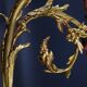 Double wall lamp in gilded bronze and glass paste