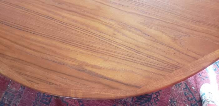 Teak table in Scandinavian style