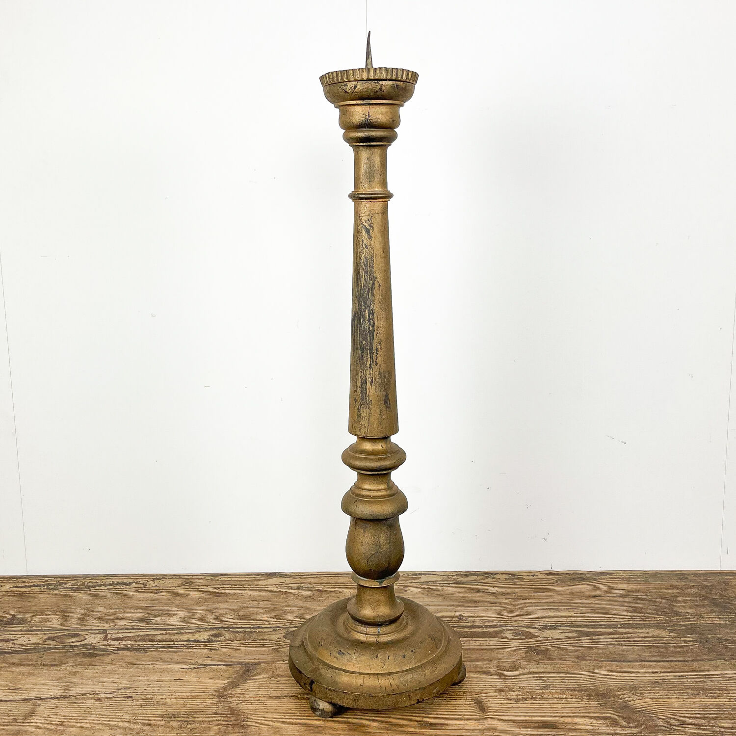 French antique wooden candle holder 19th century