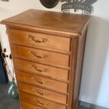 Semainier, commode 7 tiroirs en bois massif
