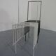 Steel magazine or record racks, 1960s, set of 2