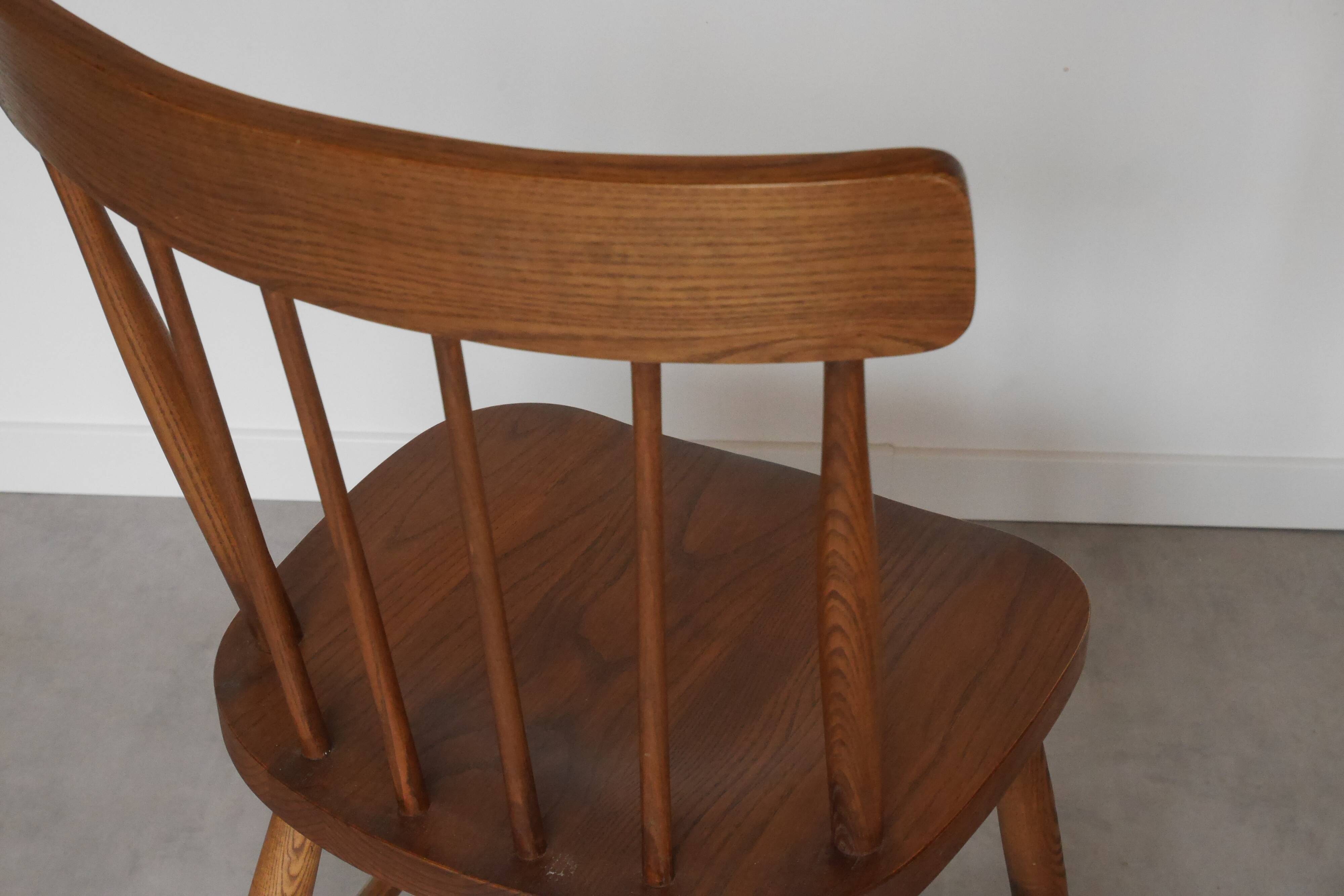 2 american walnut chairs