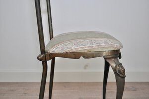 Hollywood regency chiavarine brass side chairs, 1930s, set of 2