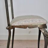 Hollywood regency chiavarine brass side chairs, 1930s, set of 2