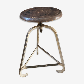 Old industrial workshop stool
