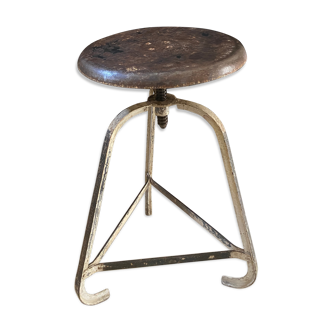 Ancien tabouret d'atelier industriel