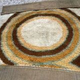 Tapis pop psyché en laine signé Højer Eksport Wilton, Denemark 1970